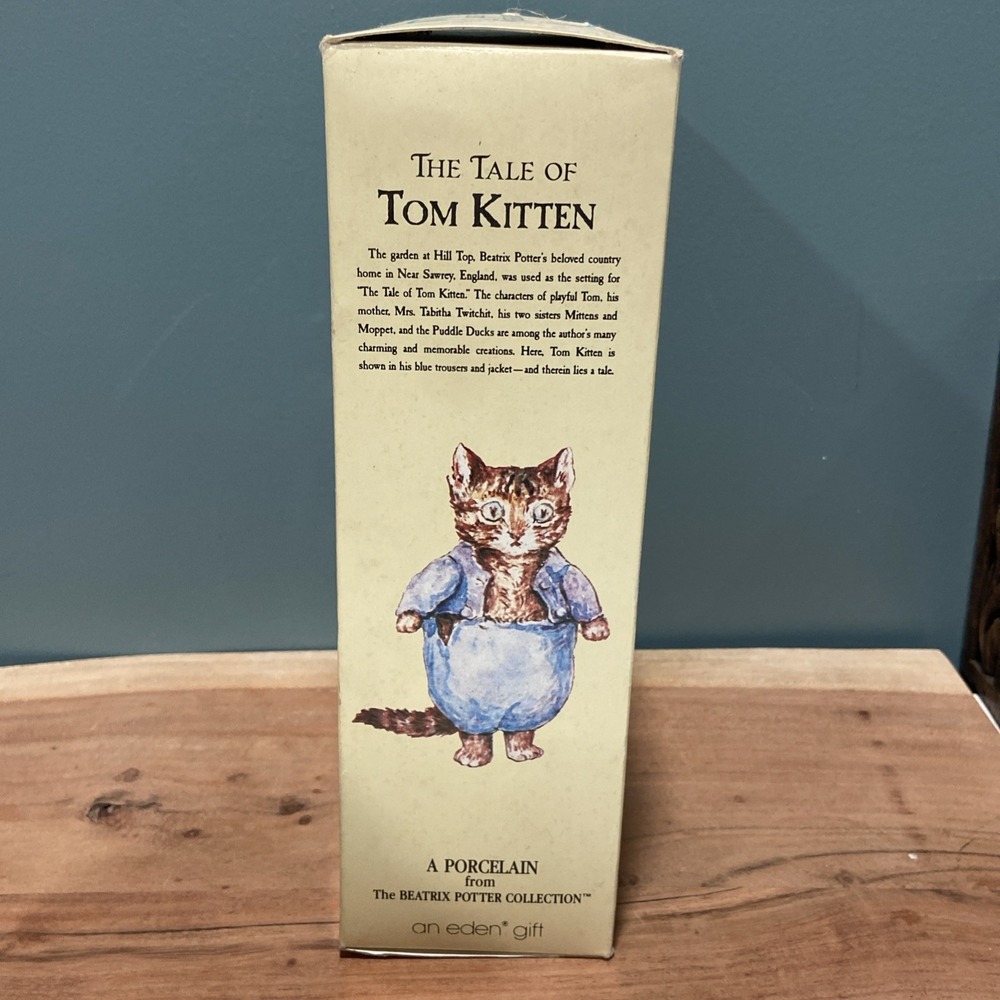 1987 Eden Toys Beatrix Potter Collection "Tom Kitten" Porcelain Head with box - Picture 6 of 8